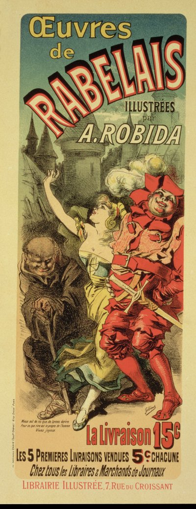 「ラベレーの作品」を宣伝するポスターの複製、1885 作： Jules Cheret